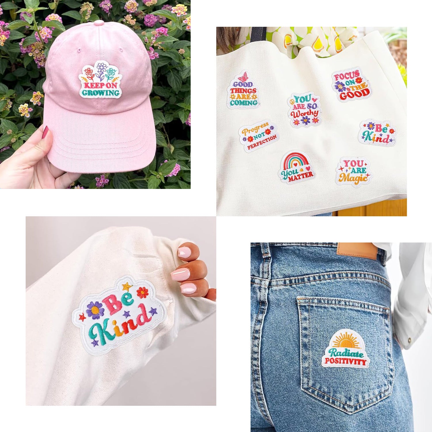 Wholesale Peace Self-love Embroidered Cloth Sticker